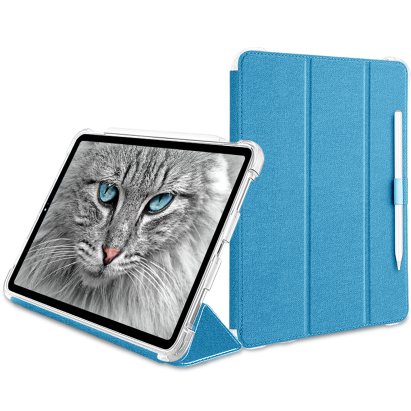 iPad Pro 12.9" 2022/ 2021/ 2020/ 2018 Case with Pencil Holder-Smart Stand Protective Heavy Duty Rugged Armor Cover with Auto Wake/Sleep